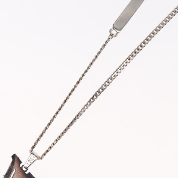 LOUIS VUITTON Pendant Monogram Chain Necklace metal Blue M01507 LV Auth 158660M