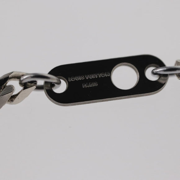 LOUIS VUITTON Pendant Monogram Chain Necklace metal Blue M01507 LV Auth 158660M