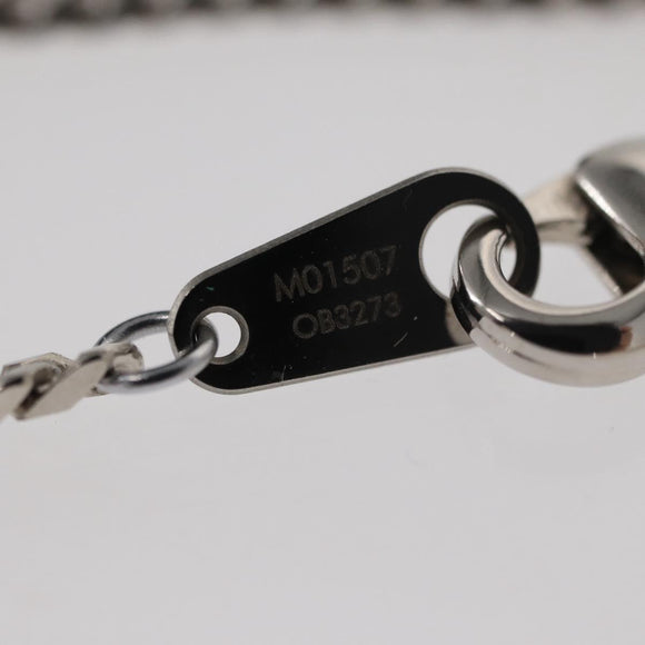 LOUIS VUITTON Pendant Monogram Chain Necklace metal Blue M01507 LV Auth 158660M