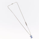 LOUIS VUITTON Pendant Monogram Chain Necklace metal Blue M01507 LV Auth 158660M-2