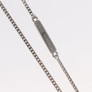 LOUIS VUITTON Pendant Monogram Chain Necklace metal Blue M01507 LV Auth 158660M-5