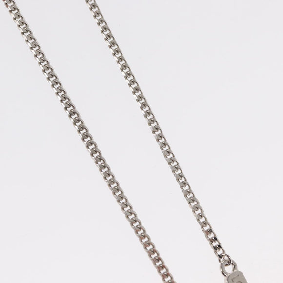 LOUIS VUITTON Pendant Monogram Chain Necklace metal Blue M01507 LV Auth 158660M