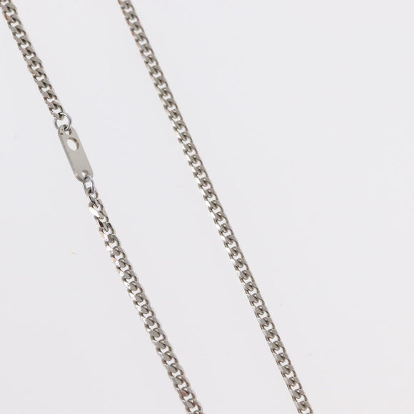 LOUIS VUITTON Pendant Monogram Chain Necklace metal Blue M01507 LV Auth 158660M