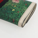 GUCCI GG Marmont Sherry Line Yuko Higuchi Wallet PVC Green 523153 Auth 158662SAM-17