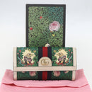 GUCCI GG Marmont Sherry Line Yuko Higuchi Wallet PVC Green 523153 Auth 158662SAM-14