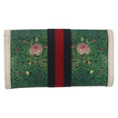 GUCCI GG Marmont Sherry Line Yuko Higuchi Wallet PVC Green 523153 Auth 158662SAM-4