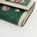 GUCCI GG Marmont Sherry Line Yuko Higuchi Wallet PVC Green 523153 Auth 158662SAM-9