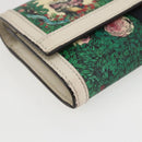 GUCCI GG Marmont Sherry Line Yuko Higuchi Wallet PVC Green 523153 Auth 158662SAM-16