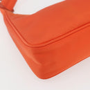 PRADA Accessory Pouch Nylon Orange Silver Auth 158663V-18