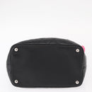 CHANEL Cambon Line Tote Bag Leather Black Silver CC Auth 158676SAM-6
