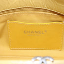 CHANEL Mademoiselle Chain Shoulder Bag Calf Skin Yellow Silver CC Auth 158678V-15