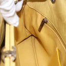 CHANEL Mademoiselle Chain Shoulder Bag Calf Skin Yellow Silver CC Auth 158678V-19