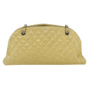 CHANEL Mademoiselle Chain Shoulder Bag Calf Skin Yellow Silver CC Auth 158678V-3
