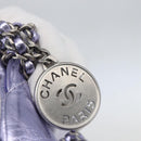 CHANEL Chain Chanel 22 Mini Hand Bag Leather 2way Purple CC Auth 158680SM-21