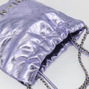 CHANEL Chain Chanel 22 Mini Hand Bag Leather 2way Purple CC Auth 158680SM-7