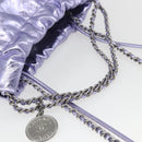 CHANEL Chain Chanel 22 Mini Hand Bag Leather 2way Purple CC Auth 158680SM-8