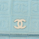 CHANEL Plastic Chain Shoulder Bag Pile Light Blue Silver CC Auth 158681V-20