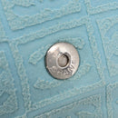 CHANEL Plastic Chain Shoulder Bag Pile Light Blue Silver CC Auth 158681V-23