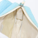 CHANEL Plastic Chain Shoulder Bag Pile Light Blue Silver CC Auth 158681V-25