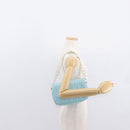 CHANEL Plastic Chain Shoulder Bag Pile Light Blue Silver CC Auth 158681V-28