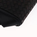 BOTTEGA VENETA INTRECCIATO Shoulder Bag Satin Black Gold Auth 158685-15