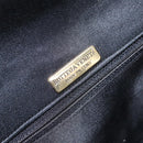 BOTTEGA VENETA INTRECCIATO Shoulder Bag Satin Black Gold Auth 158685-17