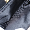 BOTTEGA VENETA INTRECCIATO Shoulder Bag Satin Black Gold Auth 158685-11