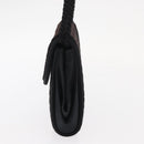 BOTTEGA VENETA INTRECCIATO Shoulder Bag Satin Black Gold Auth 158685-3
