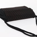 BOTTEGA VENETA INTRECCIATO Shoulder Bag Satin Black Gold Auth 158685-6