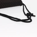 BOTTEGA VENETA INTRECCIATO Shoulder Bag Satin Black Gold Auth 158685-7