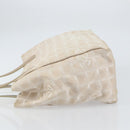 CHANEL New Travel Line Tote Bag Beige Gold CC Auth 158686-4