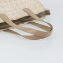 CHANEL New Travel Line Tote Bag Beige Gold CC Auth 158686-7