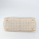 CHANEL New Travel Line Tote Bag Beige Gold CC Auth 158686-5