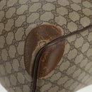 GUCCI GG Supreme Web Sherry Line Boston Bag PVC Beige Gold Auth 158687-16