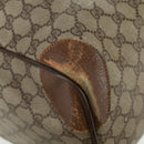 GUCCI GG Supreme Web Sherry Line Boston Bag PVC Beige Gold Auth 158687-17