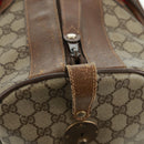 GUCCI GG Supreme Web Sherry Line Boston Bag PVC Beige Gold Auth 158687-20