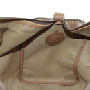 GUCCI GG Supreme Web Sherry Line Boston Bag PVC Beige Gold Auth 158687-25