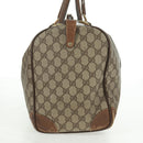 GUCCI GG Supreme Web Sherry Line Boston Bag PVC Beige Gold Auth 158687-3