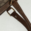 GUCCI GG Supreme Web Sherry Line Boston Bag PVC Beige Gold Auth 158687-8