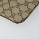 GUCCI GG Supreme Web Sherry Line Bag PVC Beige Gold 904 02 047 Auth 158689-12