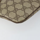GUCCI GG Supreme Web Sherry Line Bag PVC Beige Gold 904 02 047 Auth 158689-14