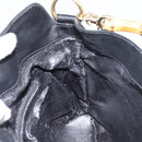 GUCCI Bamboo Shoulder Bag Leather 2way Black Gold 001 3444 1638 Auth 158690-17