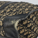 Christian Dior Trotter Canvas Boston Bag Navy Silver Auth 158691-12