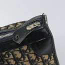 Christian Dior Trotter Canvas Boston Bag Navy Silver Auth 158691-14