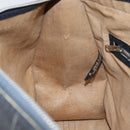 Christian Dior Trotter Canvas Boston Bag Navy Silver Auth 158691-17
