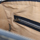 Christian Dior Trotter Canvas Boston Bag Navy Silver Auth 158691-18