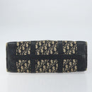 Christian Dior Trotter Canvas Boston Bag Navy Silver Auth 158691-9