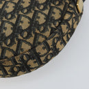 Christian Dior Trotter Canvas Shoulder Bag Navy Gold Auth 158694-10