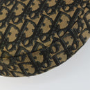 Christian Dior Trotter Canvas Shoulder Bag Navy Gold Auth 158694-12