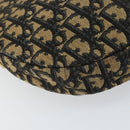 Christian Dior Trotter Canvas Shoulder Bag Navy Gold Auth 158694-13